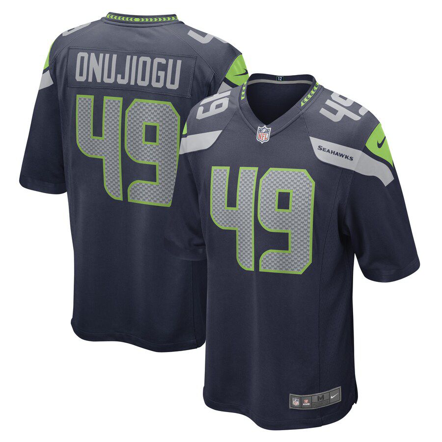 Men Seattle Seahawks #49 Joshua Onujiogu Nike College Navy Game Player NFL Jersey
